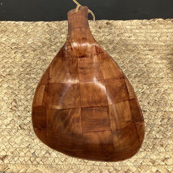 Vintage Woven Wood Water Scooper Made In Taiwan Armbee - Picture 3 of 7
